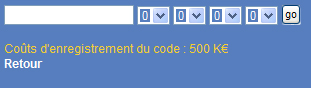 Cout code