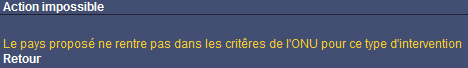 Critères insuffisants