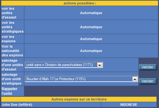 Espions infiltrés