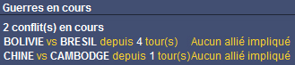 Guerres déclarées