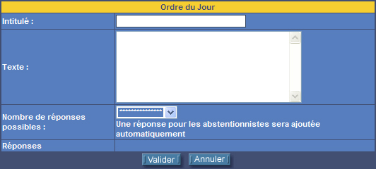 ODJ contenu
