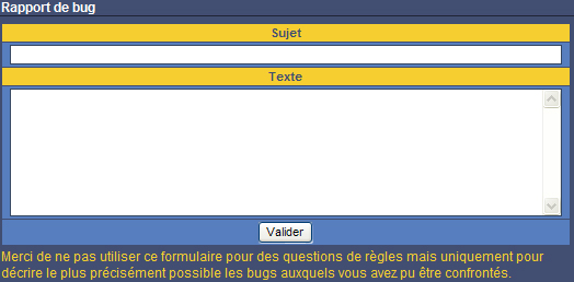 Rapport bug