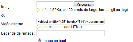 Video externe