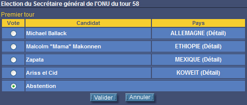 Vote élection